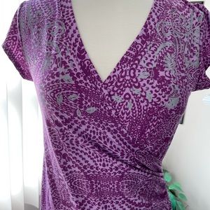 Athleta  Paisley Nectar Faux Wrap Dress
